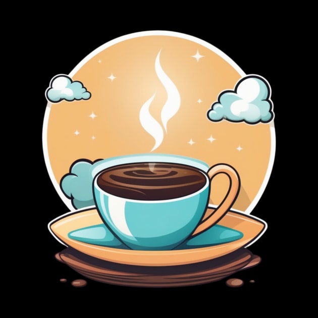 Hot coffee cup with steam by AhmedPrints