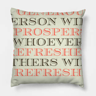 7Sparrows Proverbs 11:25 Pillow