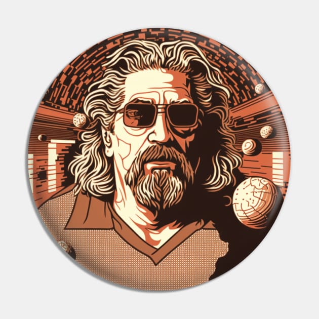 An illustration of the Big Lebowski Pin by KOTYA