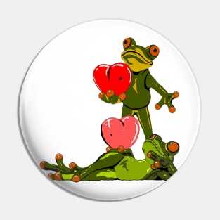 Toads in Love Pin