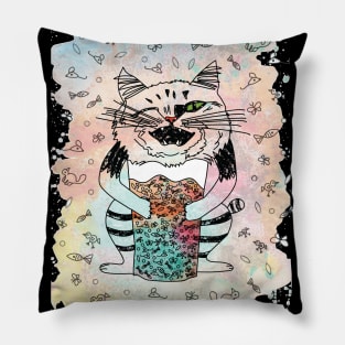 Emotional Cat Playful Pillow