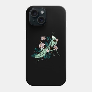 Cute Floral Praying Mantis Funny Insect Lover Phone Case