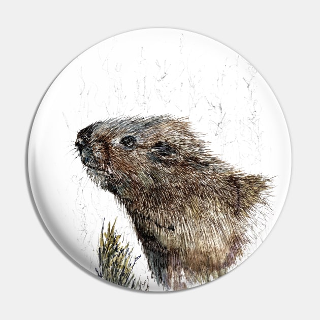 Watervole Pin by jellygnomes