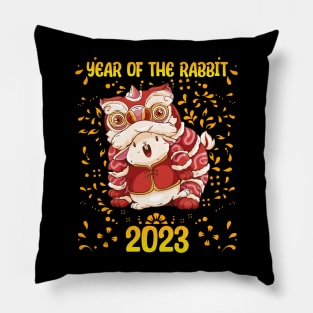 Good Luck Zodiac Happy Chinese New Year of the Rabbit Pillow