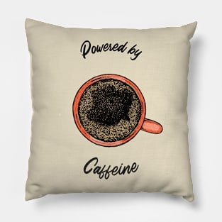 Powered by caffeine Pillow