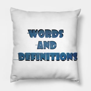 Words and Definitions Pillow