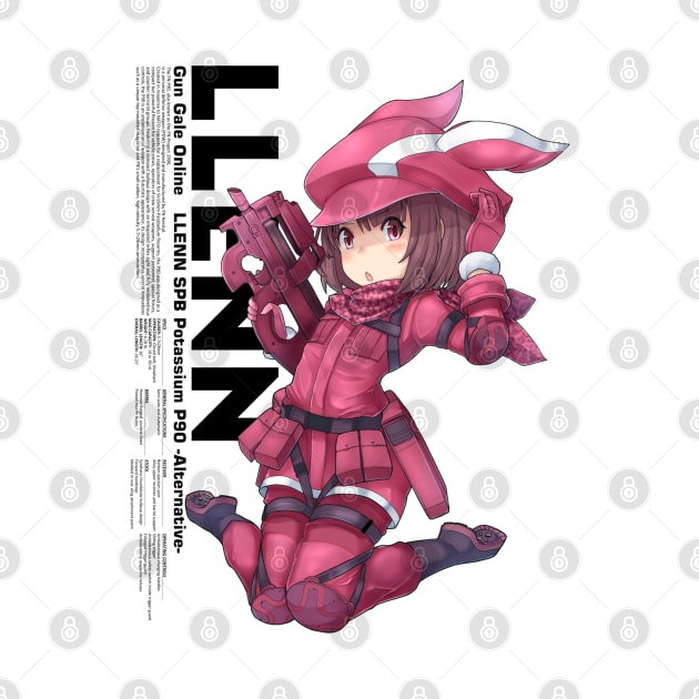 GGO - LLENN [White Background] by kuronekozero