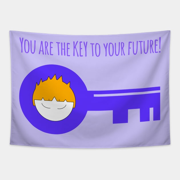 You Are The Key To Your Future Boy Self Love Tapestry by Wesolution Studios