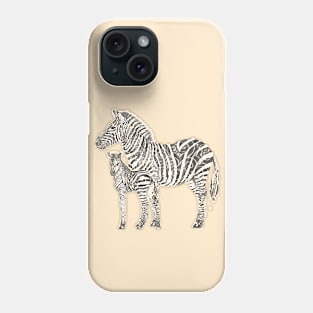 Swirly Zebra Family Phone Case