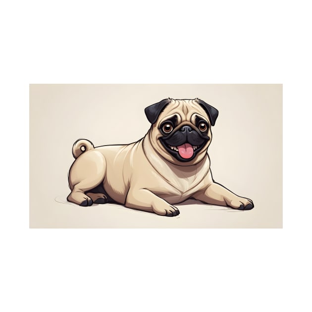 Smiling Pug Dog by allaboutpugdogs 