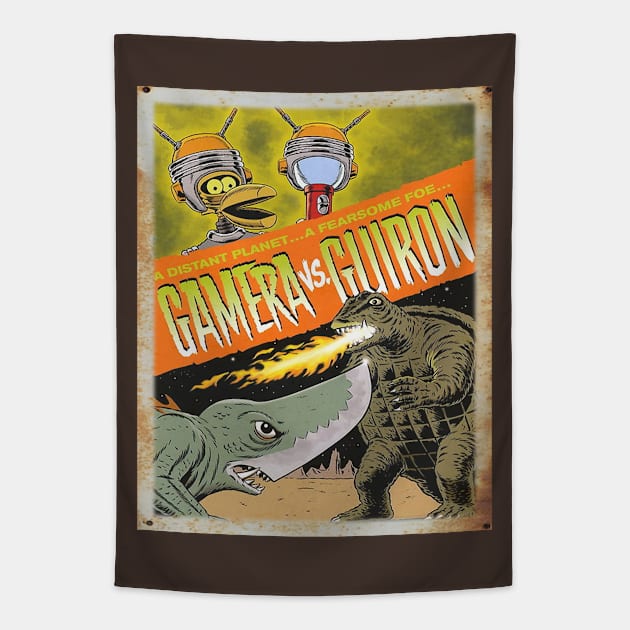 Mystery Science Rusty Barn Sign 3000 - Gamera vs Gurion Tapestry by Starbase79