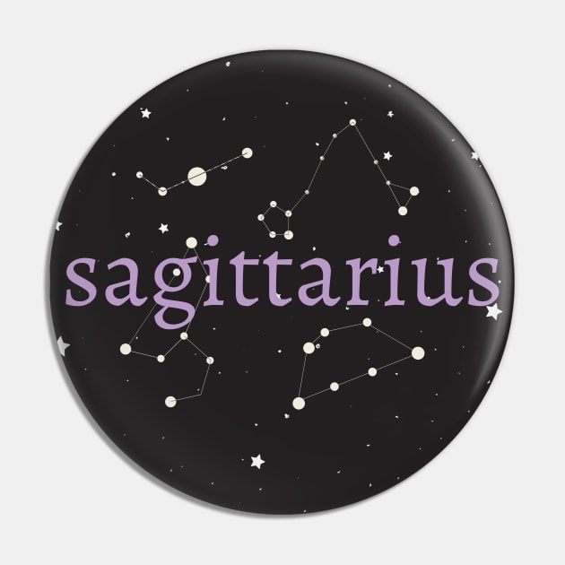 Saggitarius Zodiac Sign Circle Pin by magicae