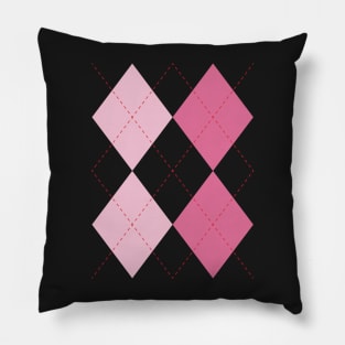 pink argyle Pillow