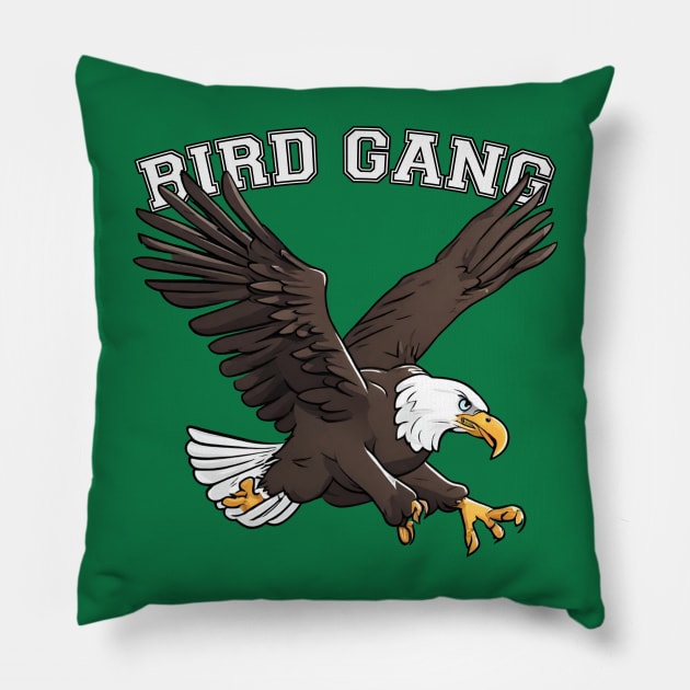 Bird Gang Pillow by Philly Drinkers