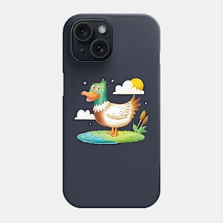 Hand Drawn Cartoon  Duck Phone Case