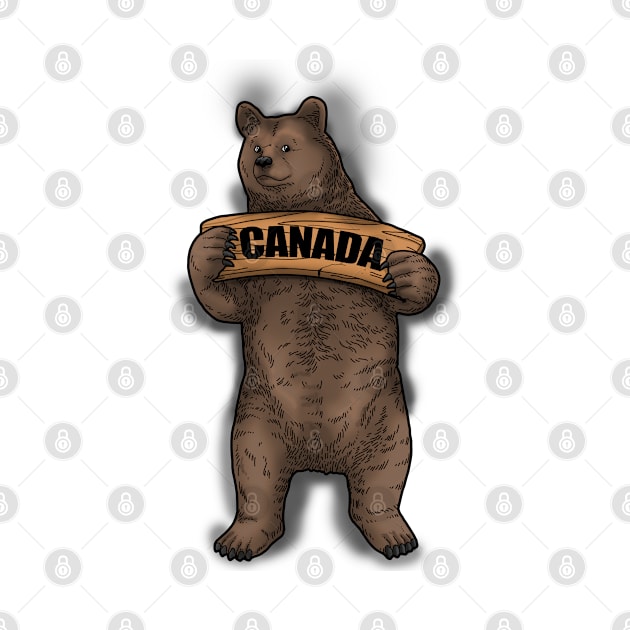 Grizzly Bear Gift Men Canada Gifts Canada Souvenir Grizzly Bear by PomegranatePower