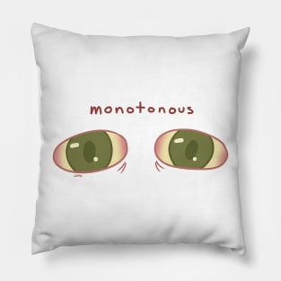 monotonous vent edgy design crazy eyes art Pillow