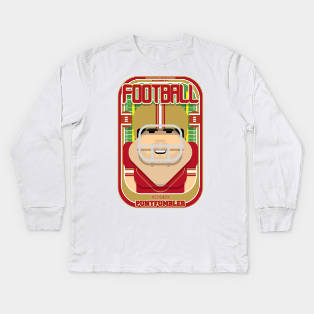 American Football Red And Gold Enzone Puntfumbler Victor Version American Football Kinder Long Sleeve T Shirt Teepublic De