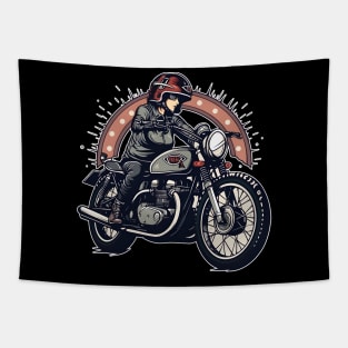 Classic Motorcycle Elegance Tapestry