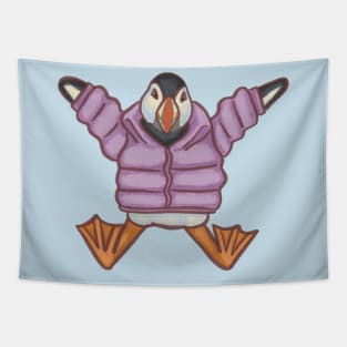 Puffer Coat Puffin Tapestry