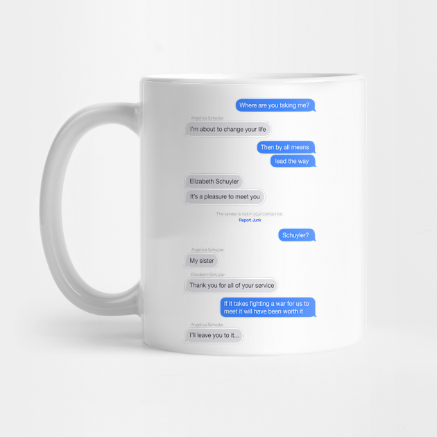 Elizabeth Schuyler It S A Pleasure To Meet You Hamilton Mug Teepublic