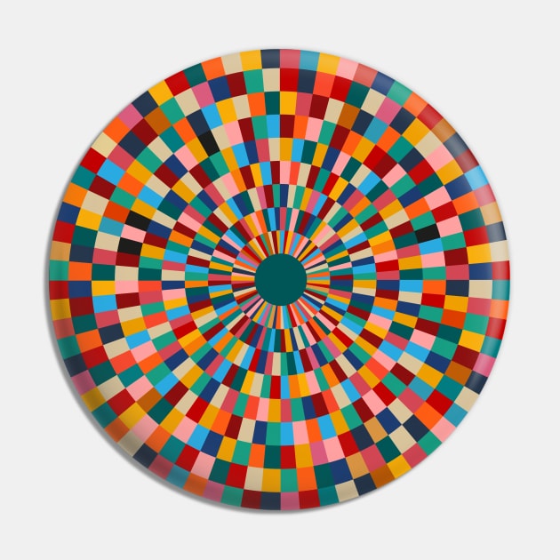 Color Op Art Pin by n23tees