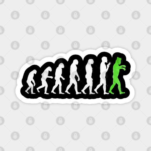 Funny Evolution Theory Zombie Humor Magnet by PlanetMonkey