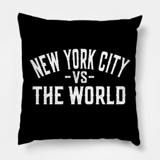 Represent Your NYC Pride with our 'New York City vs The World' Pillow