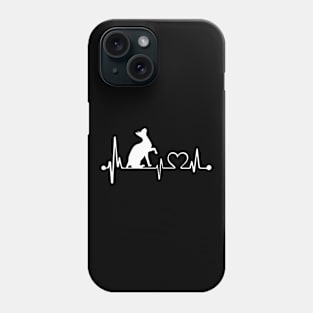 Sphynx Cat Heartbeat Design Phone Case