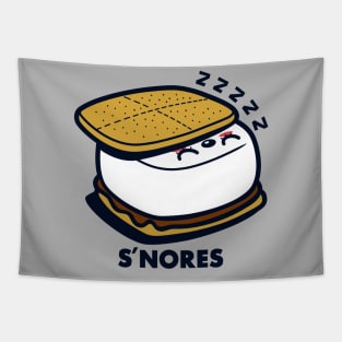 S'nores Cute Funny Kawaii Smores Snoring Sleeping Tapestry