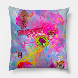 pastel piles Pillow