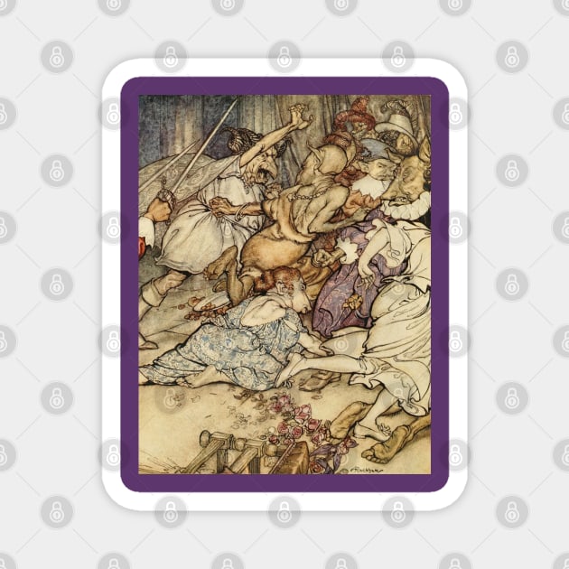 The Brothers Rush In - Arthur Rackham Magnet by forgottenbeauty