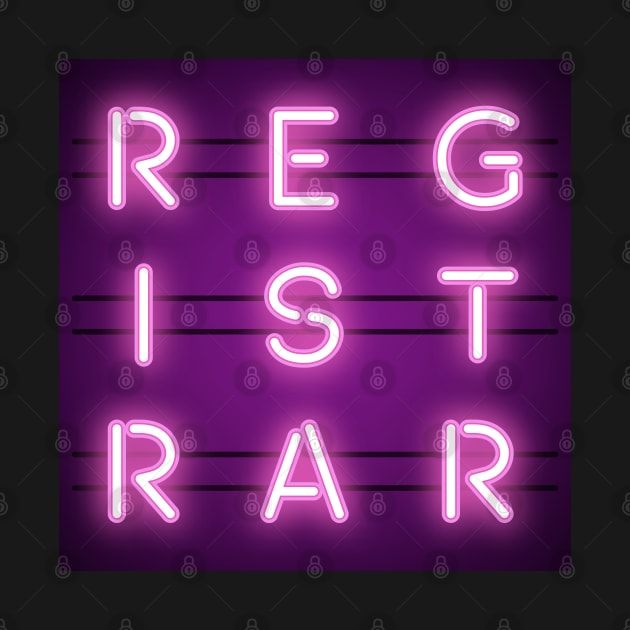 Registrar Neon Sign Occupation by Magic Moon