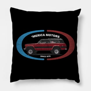 Merica Motors - Distressed for Darks Pillow