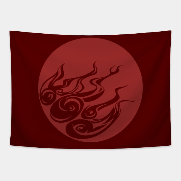 Okami Flames Alternative Tapestry by JBPendragon