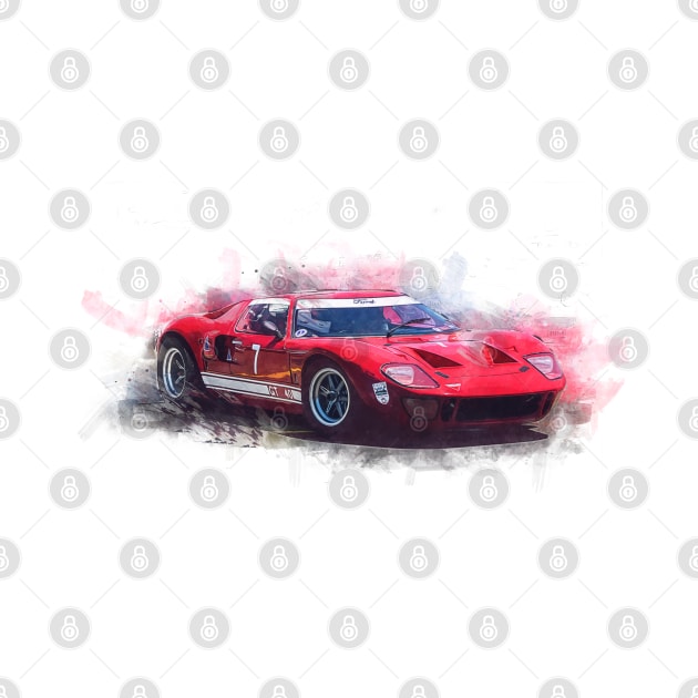 Red Ford GT40 by Transchroma