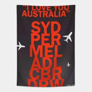 I love you Australia Tapestry