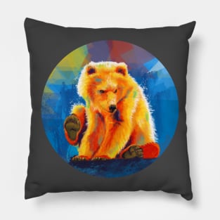 Play with a Bear Digital Painting Pillow