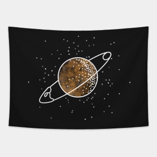 Safety Pin Planet Tapestry