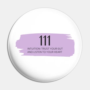 111 Angel Number purple Pin