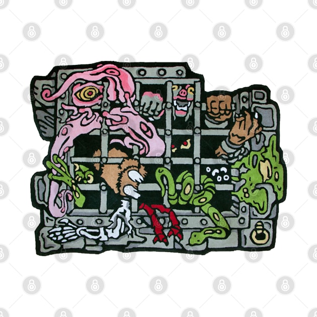 Castel Grayskull Sticker Floor by That Junkman's Shirts and more!