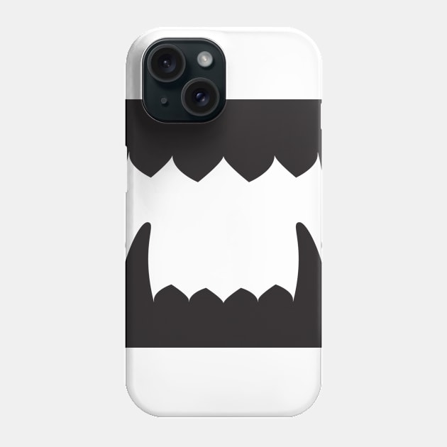 scary teeth face mask Phone Case by PIIZ