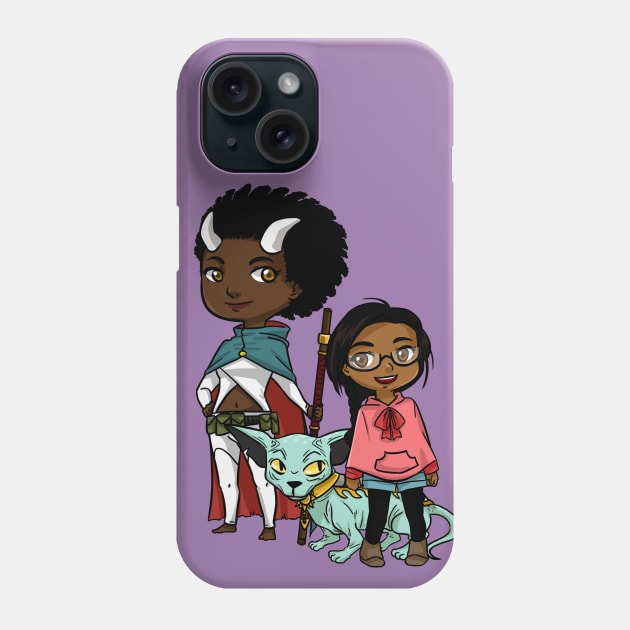 Saga - Gwendolyn, Sophie and Lying Cat Phone Case by artsy_alice