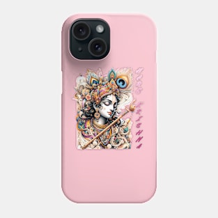 Krishna in color pencil Phone Case