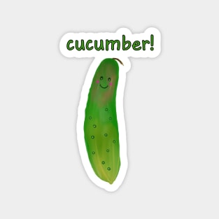 Cucumber With Face Magnet