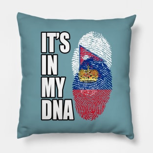 Liechtensteiner And Nepalese Mix DNA Flag Heritage Pillow