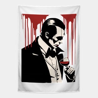 Bloody Elegance: Dracula's Sip of Immortality Tapestry