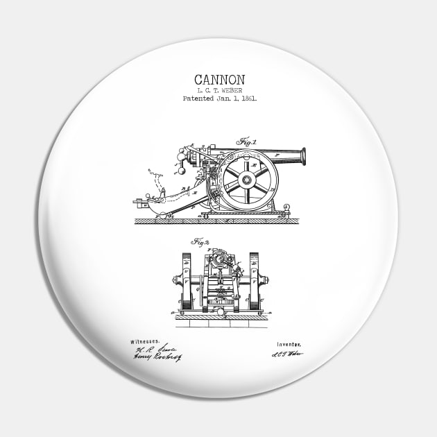 CANNON patent Pin by Dennson Creative