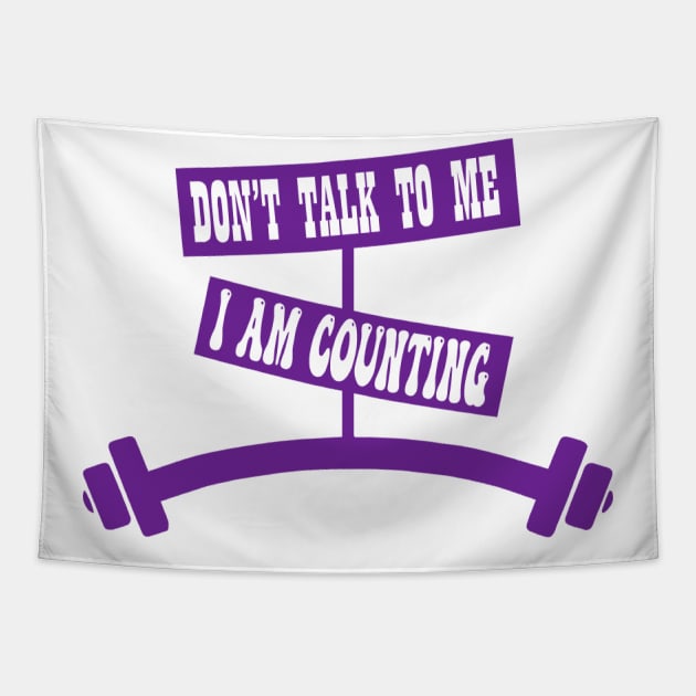 Dont talk to me i am counting Tapestry by tovuyovi.art