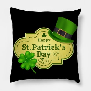 Leaf green st patricks day Hat Pillow